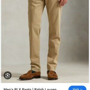 RLX Mens Performance Flat Front Khaki Pants Size 33x32 Quiet Luxury
